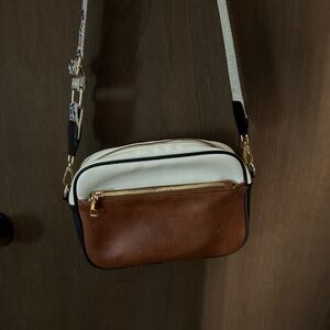 Stylish Brown and White Women's Bag
